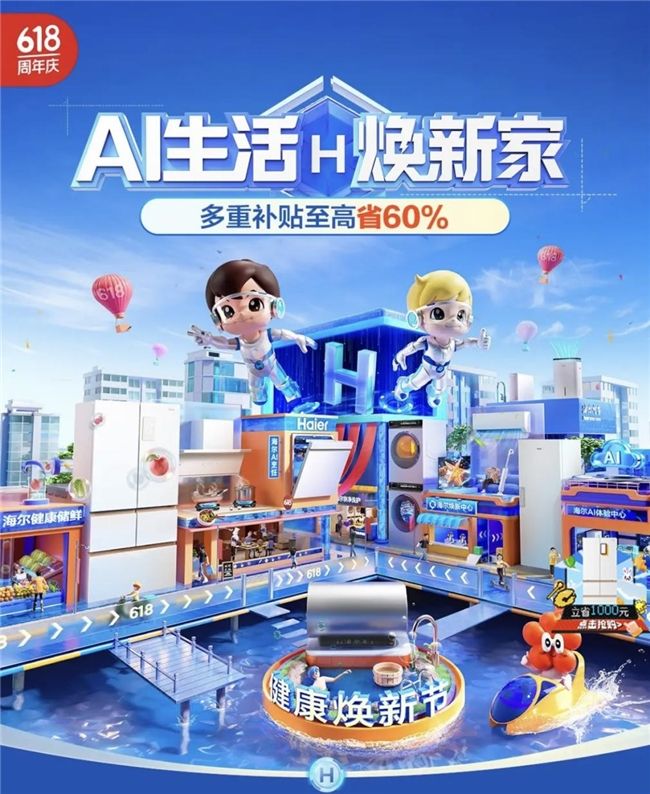 618京东开门红:海尔智家多品类TOP1